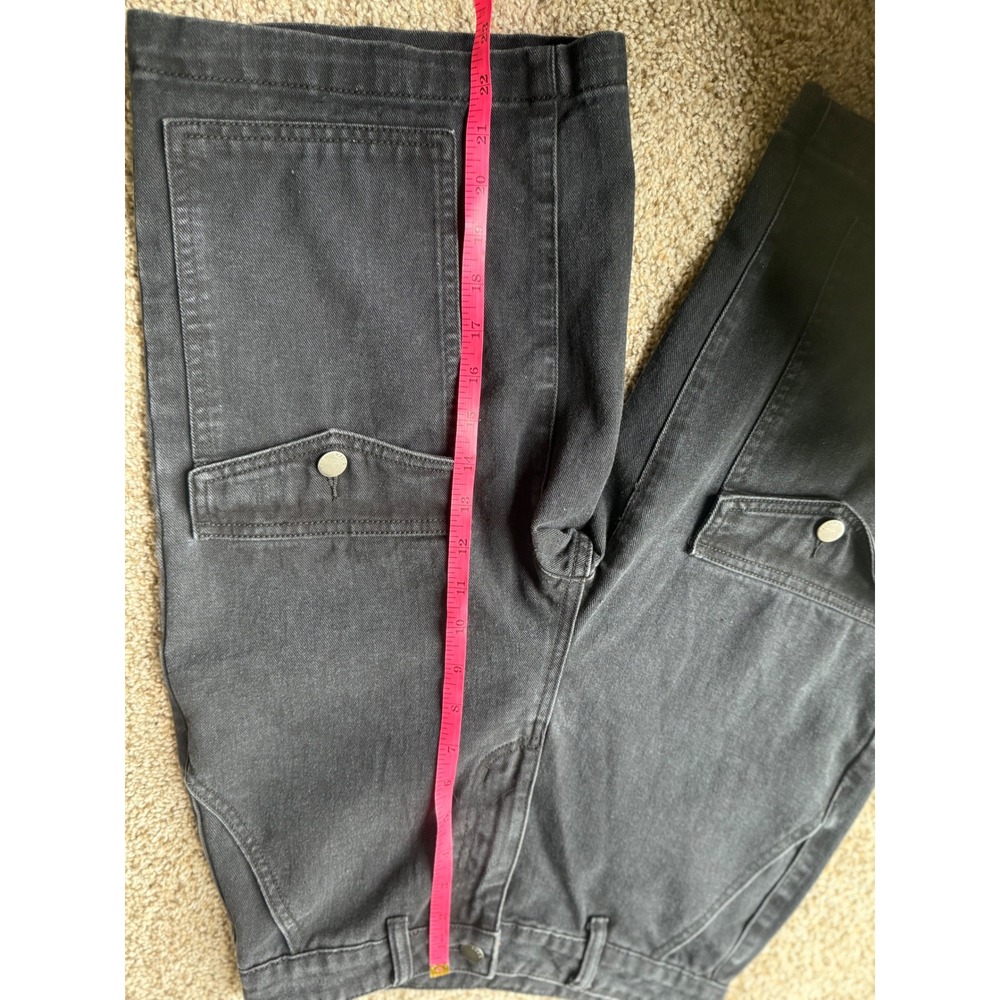 Cider Denim Cargo Shorts wide leg Pockets High Waist Black Casual Women XS - Picture 6 of 7
